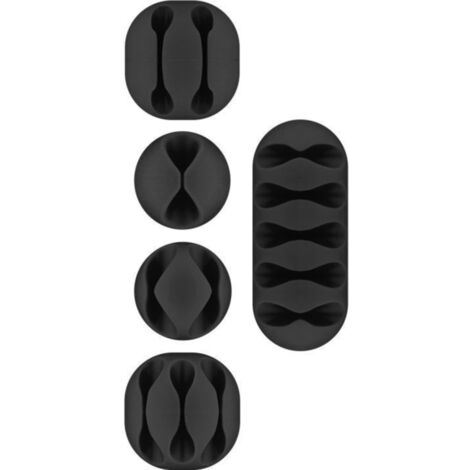 GOOBAY Kabel Management 5er-Set, schwarz