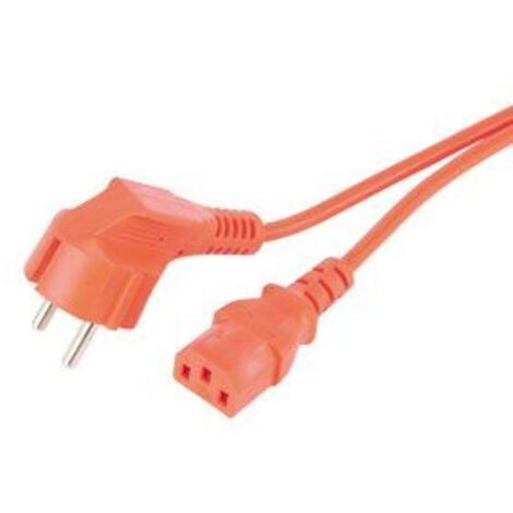 GOOBAY Kaltgerätekabel, orange, 2 m