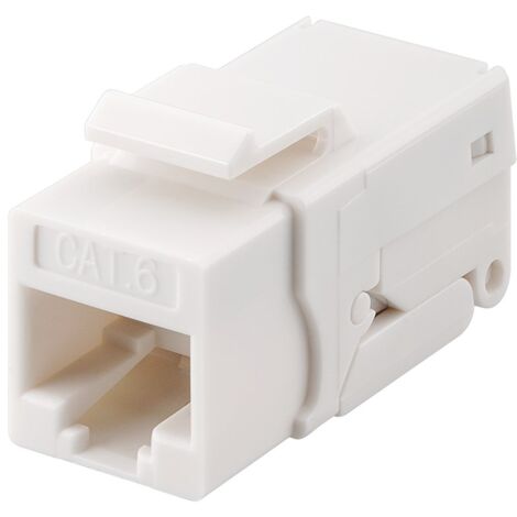 Goobay KeyStone Cat6 UTP Toolless Blanco - Divisor de red (Blanco)