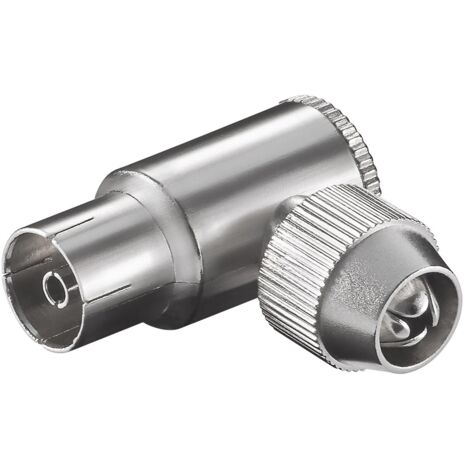 Goobay Koaxialer Winkelstecker Metall mit Schraubbefestigung