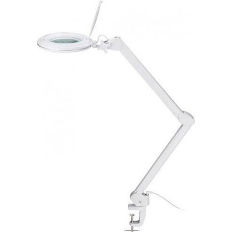goobay Lampe Loupe à LED avec Pince, 10 W - 800 lm, luminosité & couleur de lumière réglables, lentille en verre 127 mm, grossissement 1,75 fois, 3 dioptries (60364)