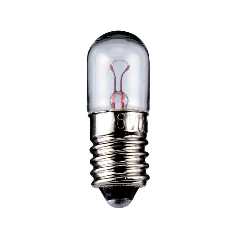 Lampe tubulaire 2,1 w, culot E10, 7 v (dc), 300 mA, 10 pièces (9271) - Goobay
