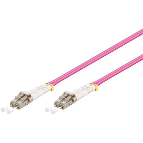Goobay LC-LC OM4 Câble à fibres optiques et InfiniBand  15 m Rose