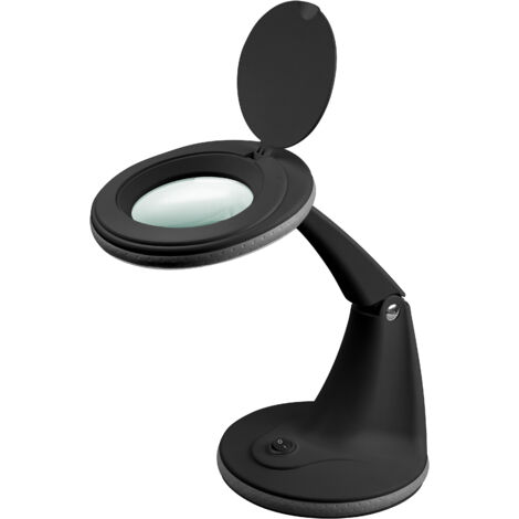 GOOBAY LED-Stand-Lupenleuchte, 6 W, 450 lm, 1,75x Vergrößerung, schwarz