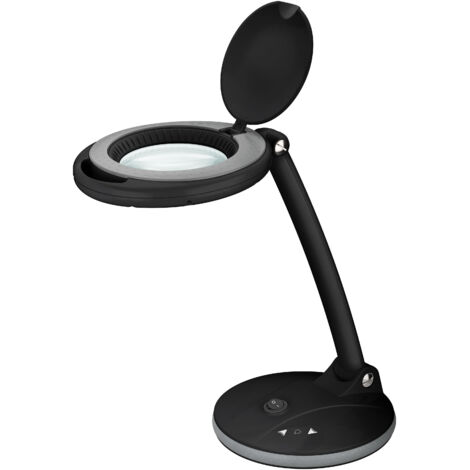 GOOBAY LED-Stand-Lupenleuchte, 6 W, 450 lm, dimmbar, schwarz