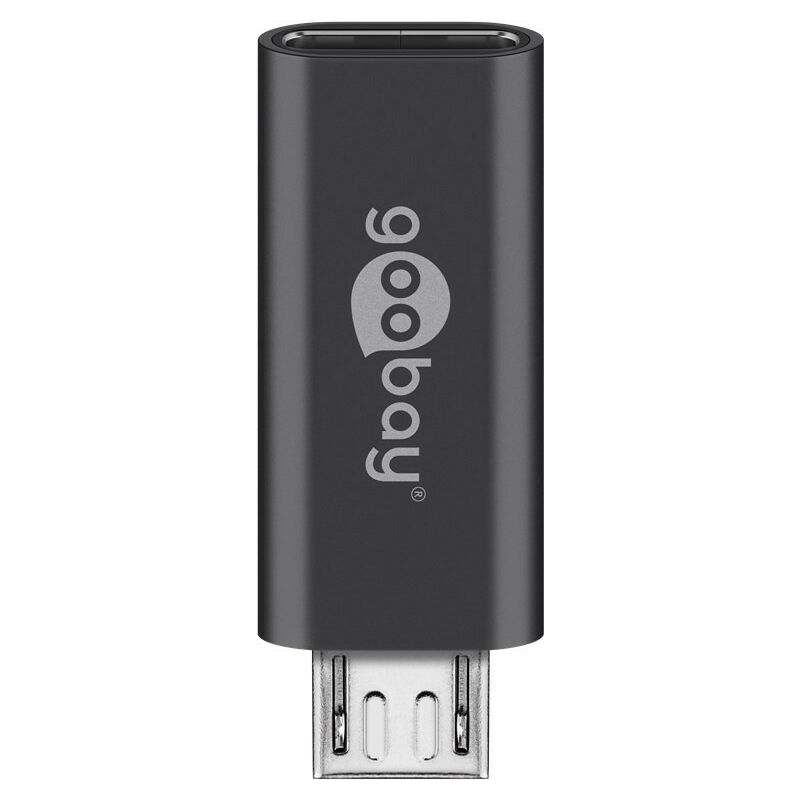 Goobay - Micro-USB/USB-C™ otg Hi-Speed Adapter pour Connecter les Câbles de Chargement - Prise femelle usb-c™ Connecteur micro usb 2.0 (type b)