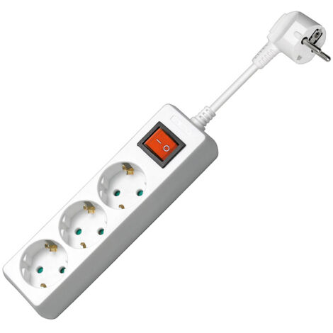 Goobay Multipresa 3 Posti Schuko con Interruttore e Cavo 3m