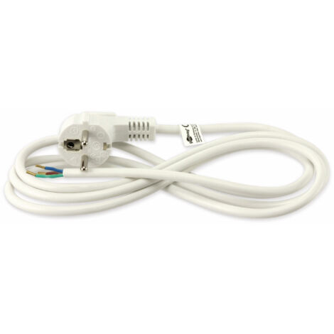 GOOBAY Netzkabel mit Schutzkontaktstecker, 2 m, weiß