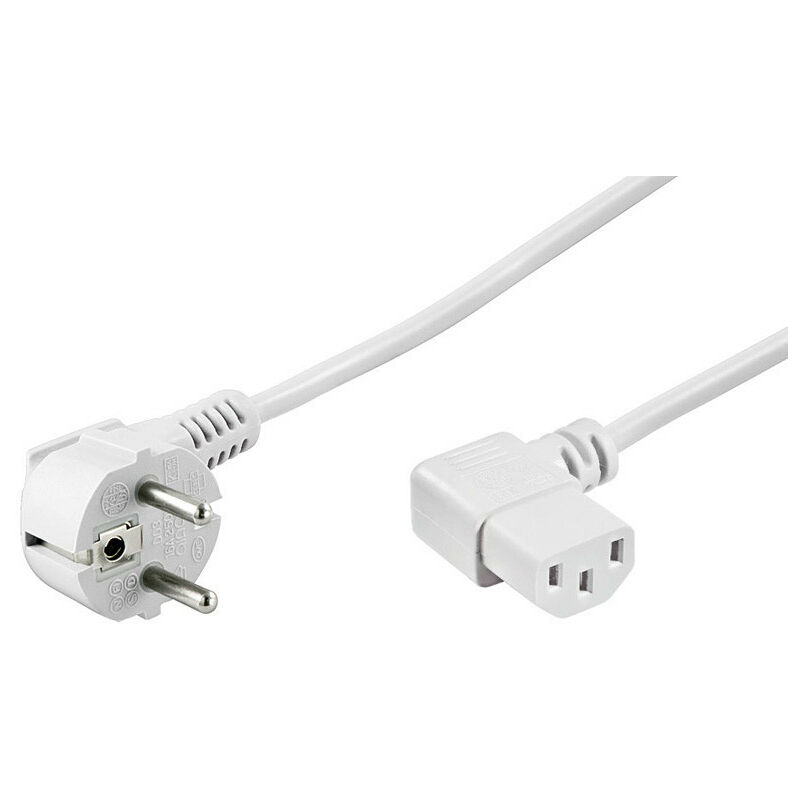 Nksk 150 ws gew - Netzkabel, Schutzkontaktstecker gew, 1,5 m, ws, C13 gew (96043) - Goobay