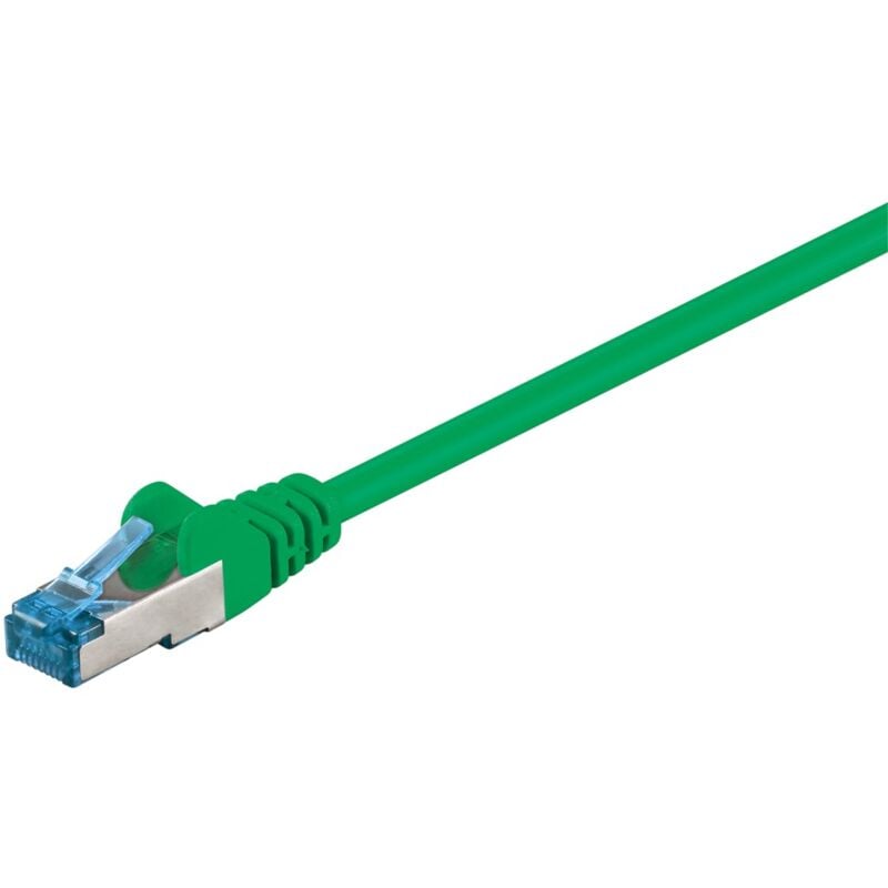 Goobay - cat 6A Patchkabel, s/ftp (PiMF), Grün, Kupferleiter (cu), halogenfreier Kabelmantel (lszh). Kabellänge 1.5 m