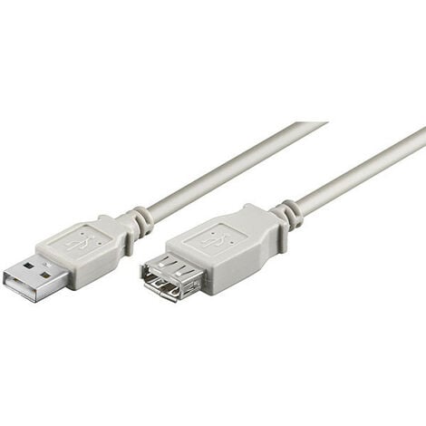 Wentronic 68717 - USB Câble prolongateur (USB A mâle/USB A femelle, 5 m) Gris