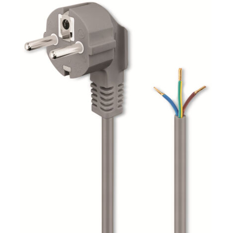 GOOBAY Schutzkontaktkabel NK 103 G-150, 1,5 m, grau