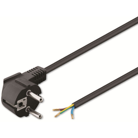 GOOBAY Schutzkontaktkabel NK 103 S-500, 5 m, schwarz