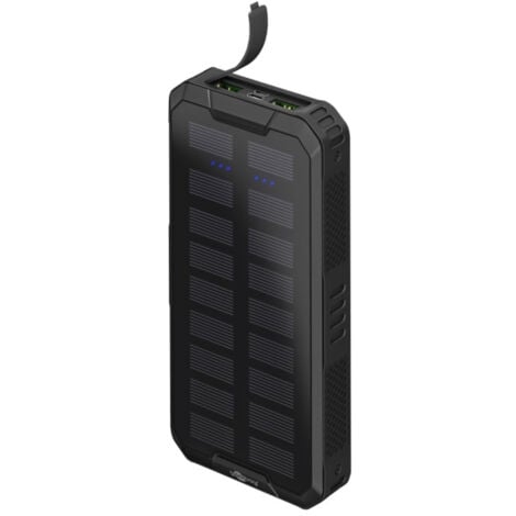 Goobay Solar Powerbank 20000 mAh LiPo Schwarz Statusanzeige, Outdoor