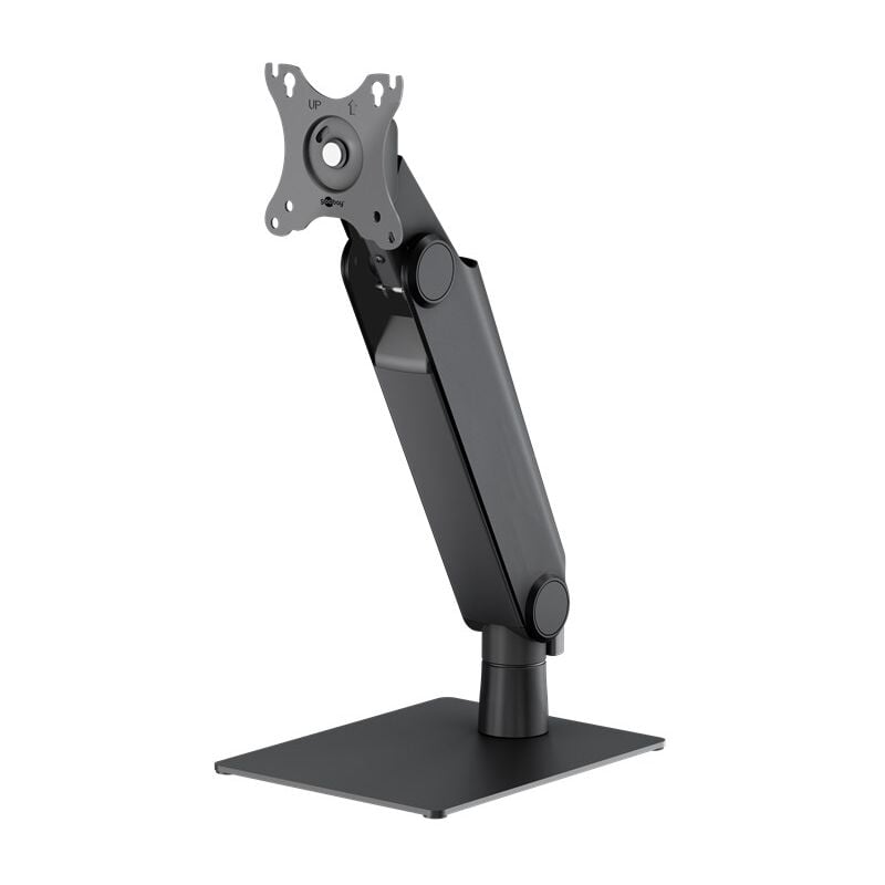 Support pour Écran sur Pied Single, noir, pour moniteurs de 17 à 32 pouces (43 - 81 cm), max. 8 kg, support de table entièrement articulé.