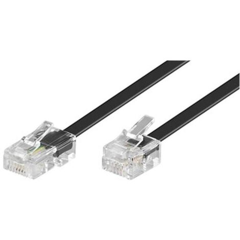 GOOBAY Telefon-Anschlusskabel, RJ11-RJ45, schwarz, 6 m