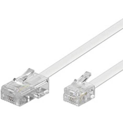 GOOBAY Telefon-Anschlusskabel, RJ11-RJ45, weiß, 3 m
