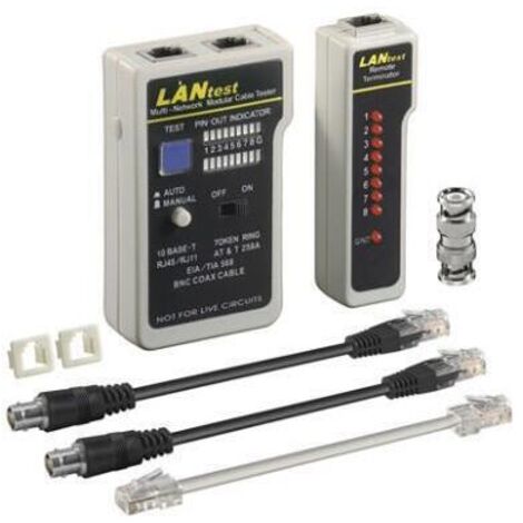 Goobay Tester Professionale RJ45 e BNC I-CT PRO-LAN - Probador de cable de red