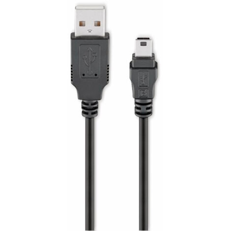 GOOBAY USB 2.0 Hi-Speed Anschlusskabel A/B 93229, 0,3 m, schwarz