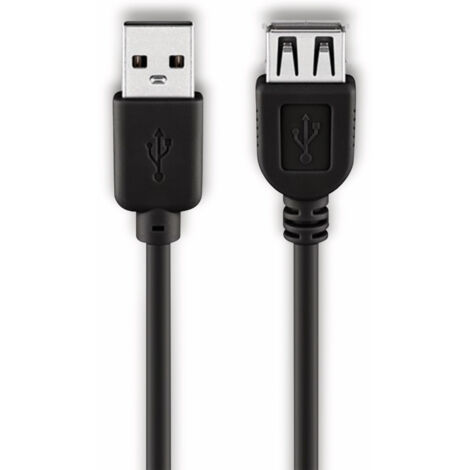 GOOBAY USB 2.0 Hi-Speed Verlängerung, A/A, 68622, 0,3 m, schwarz
