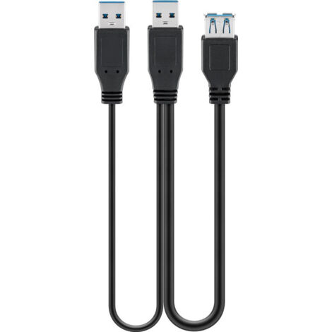 GOOBAY USB 3.0 Y-Stromversorgungskabel, 0,3 m