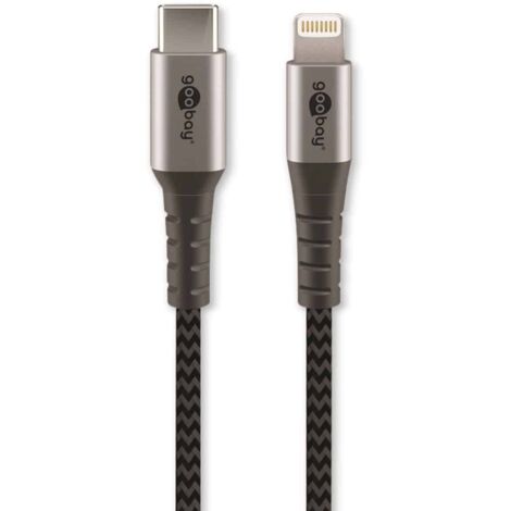GOOBAY USB-Adapterkabel, USB-C/Lightning, Stecker/Stecker, 1,0m