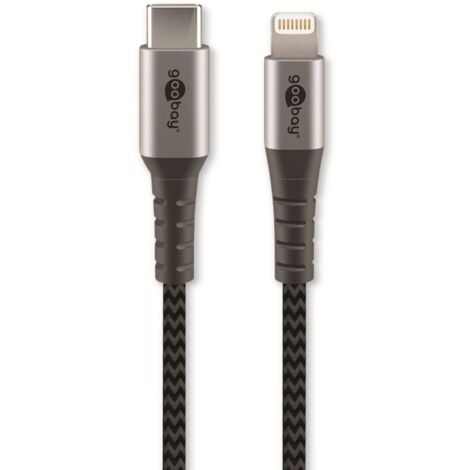 GOOBAY USB-Adapterkabel, USB-C/Lightning, Stecker/Stecker, 2,0m