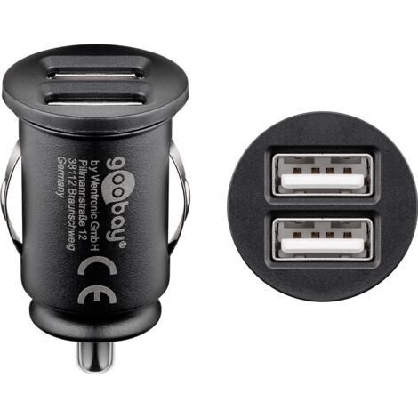 GOOBAY USB-Lader KFZ, 44177, 2,4 A, 2-fach, schwarz