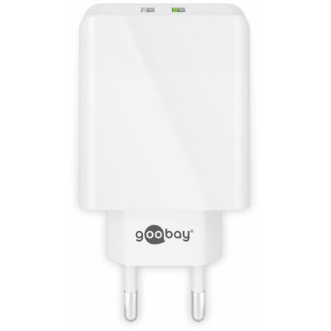 GOOBAY USB/QC-Lader 44957, 2-fach, 2+3 A, 28 W, weiß
