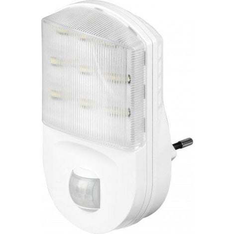 goobay Veilleuse LED avec détecteur de mouvement, utilisation en intérieur (IP20), 85 ° détection, 5 m distance, blanc froid (96500)