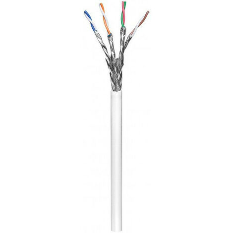 goobay Wentronic CAT 6 S/FTP 100m - 100 m - Cat6 - S/FTP (S-STP) - Blanc (94222)
