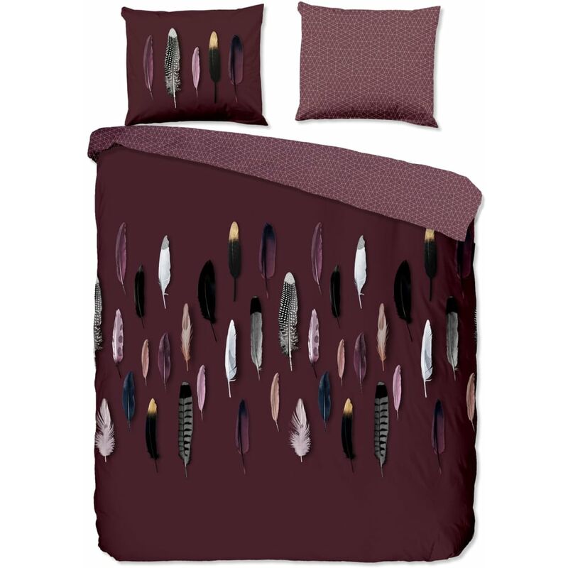 

Funda de edredón FEATHERS 200x200/220 cm burdeos - Azul - Good Morning