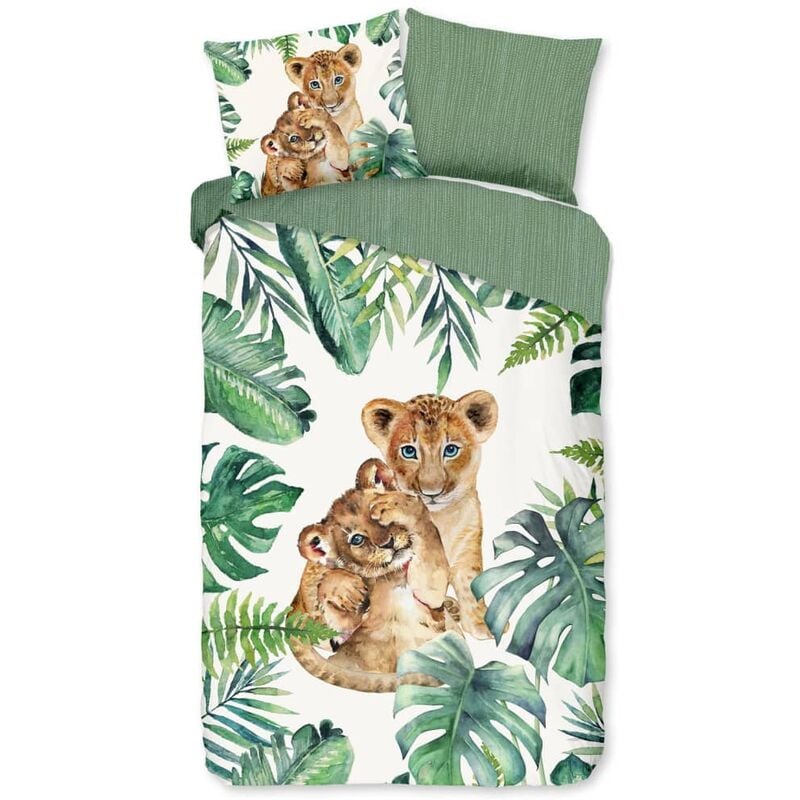 

Funda de edredón infantil JUNGLE 140x200/220cm verde - Verde - Good Morning