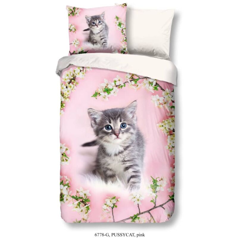 

Funda de edredón infantil Pussycat 140x200/220 cm - Rosa - Good Morning