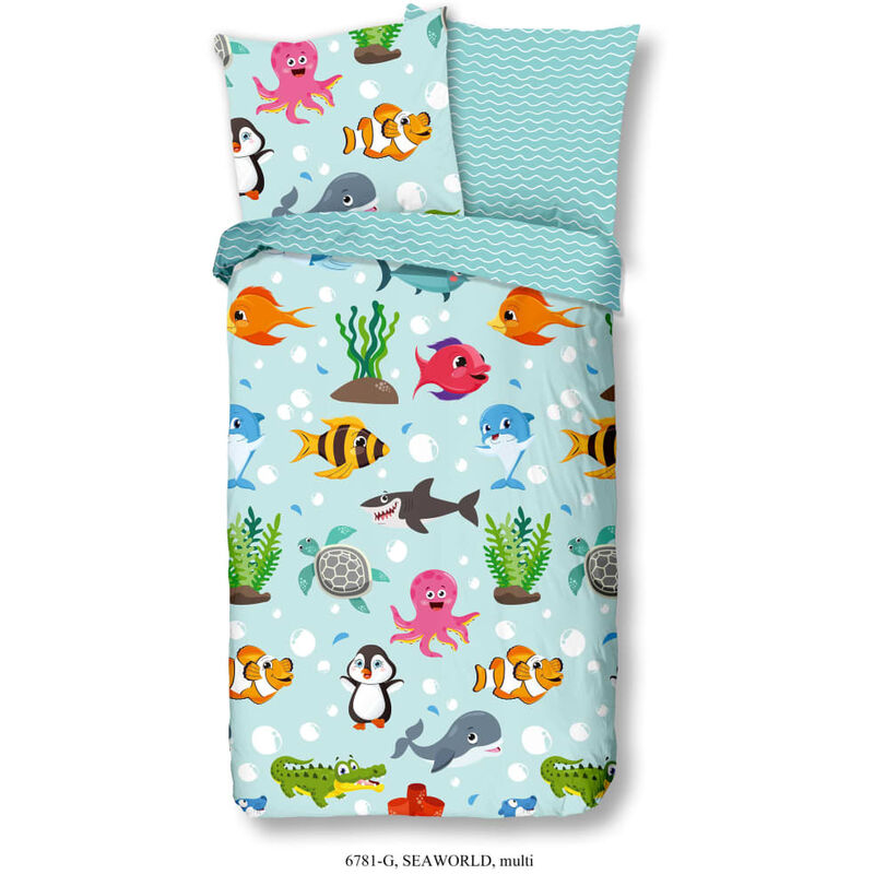 

Good Morning Funda de edredón infantil Seaworld 135x200 cm - Multicolor