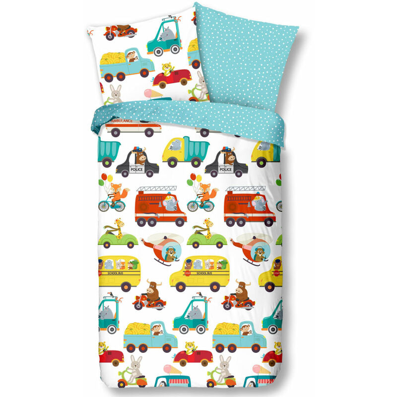 

Good Morning Funda de edredón infantil TRAFFIC 135x200 cm multicolor - Multicolor