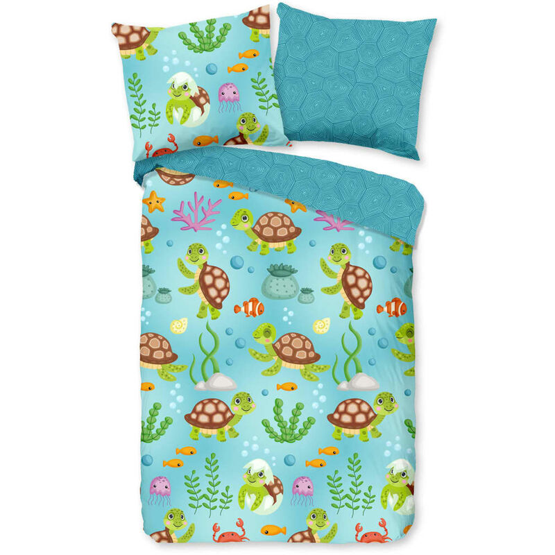 

Funda de edredón infantil TURTLES 120x150 cm azul - Azul - Good Morning