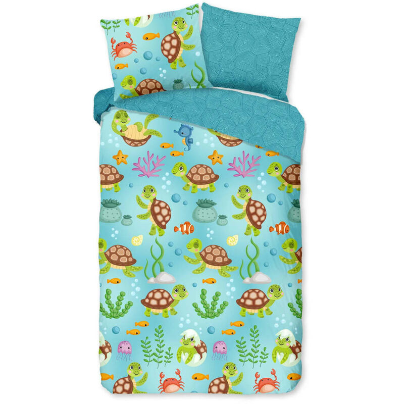 

Funda de edredón infantil TURTLES 140x200/220 cm azul - Azul - Good Morning