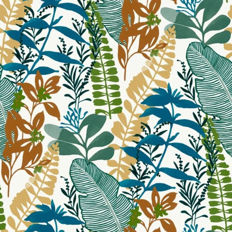 

Papel de pared Big Leaves azul y verde - Good Vibes