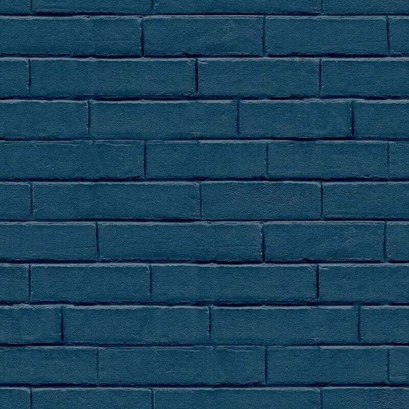 

Good Vibes Papel de pared Brick Wall azul - Azul