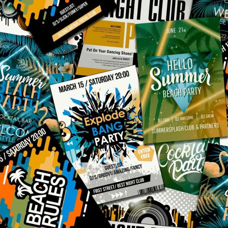 

Papel de pared Club Posters verde y naranja - Good Vibes
