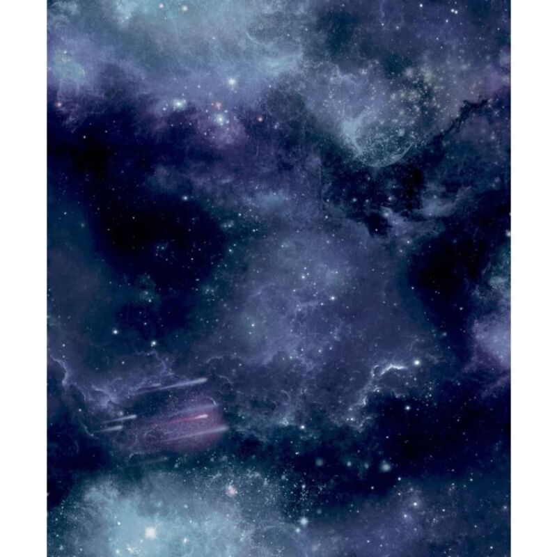 

Papel de pared Galaxy with Stars negro y morado - Good Vibes