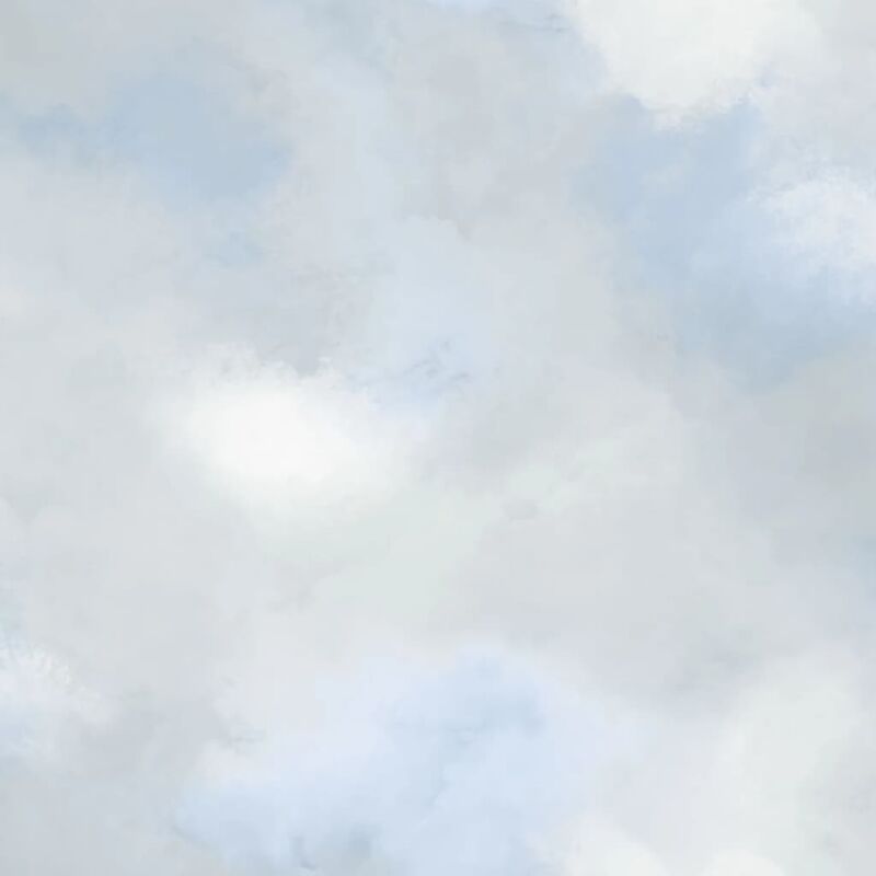 

Papel de pared Paint Clouds azul y gris - Good Vibes