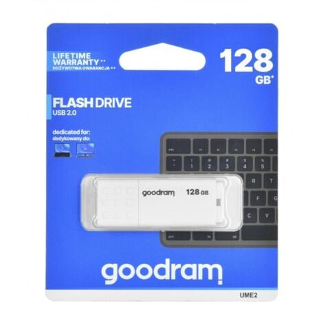 TRESICE FRANCE GoodRam Pendrive UME2 128GB USB 2.0 Blanco - Fiable y rápido