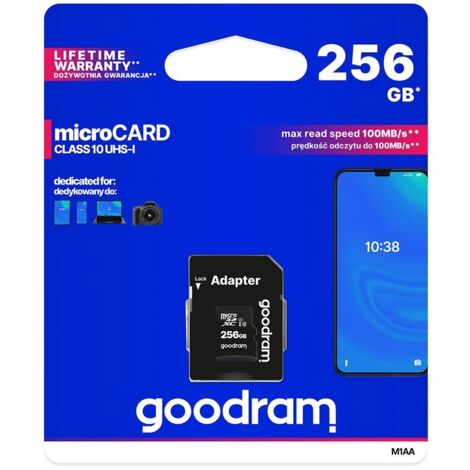 GOODRAM Speicherkarte 256 GB Adapter Klasse 10 M1AA2560R12
