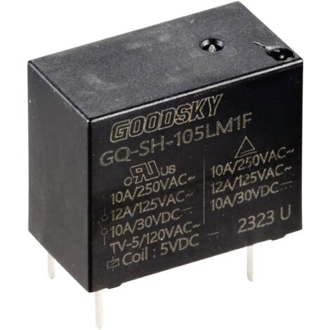 GoodSky GQ-SH-105LM1F Relais pour circuits imprimés 5 V/DC 10 A 1 NO (T) 1 pc(s) R320552