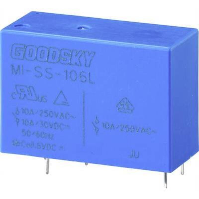 MI-SS-106L relais pour circuits imprimés 12 v/dc 10 a 1 inverseur (rt) 1 pc(s) - Goodsky