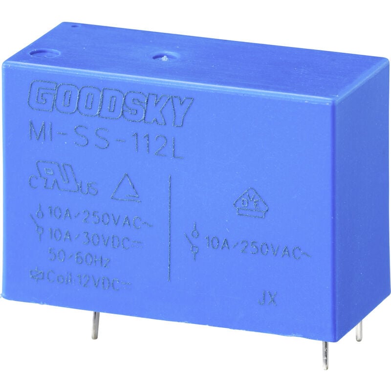 Goodsky - MI-SS-112L Printrelais 12 v/dc 10 a 1 Wechsler 1 St. Tube