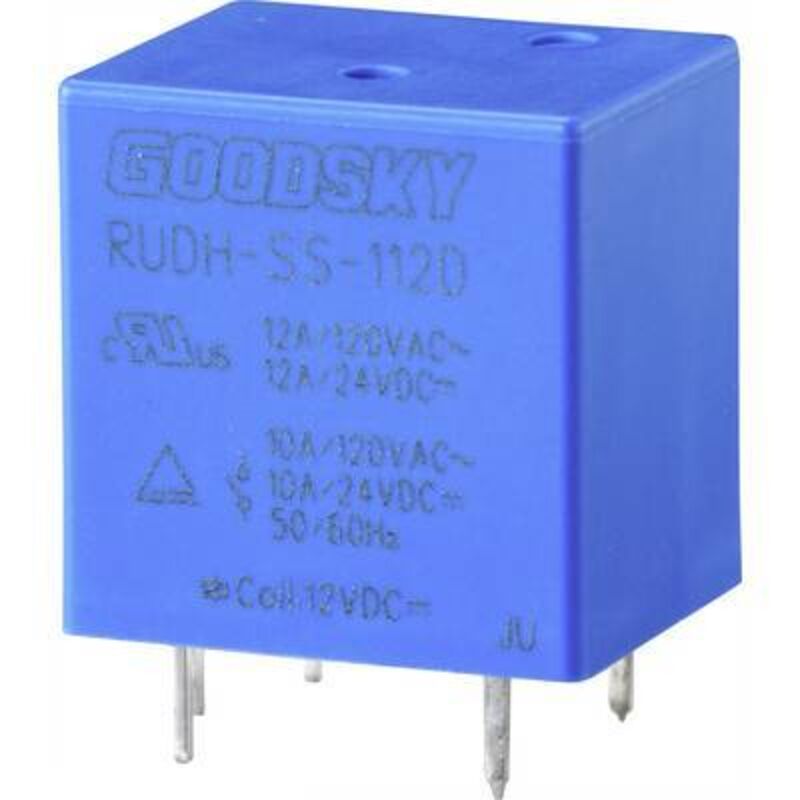 RUDH-SS-112D relais pour circuits imprimés 12 v/dc 12 a 1 inverseur (rt) 1 pc(s) tray 2347591 - Goodsky