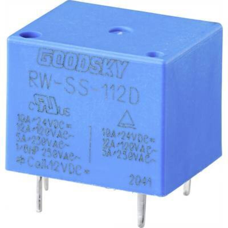 RW-SS-112D relais pour circuits imprimés 12 v/dc 12 a 1 inverseur (rt) 1 pc(s) tray 2347587 - Goodsky